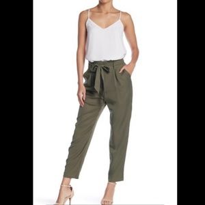 Olive Paperbag Pants